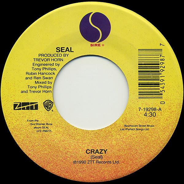 7inch Record SEAL Crazy 719298 Sire 1990 US Dance Electronica Used
7inch Record SEAL Crazy 719298 Sire 1990 US Dance Electronica Used
