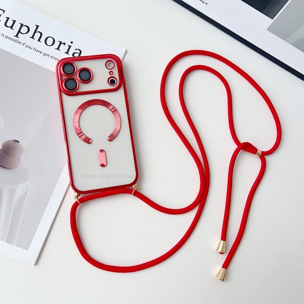 With Lens Protect Film Magsafe Lanyard Case For iPhone 17Air 16 15 Plus 17 14 13 12 Pro Max Magnet Plating Clear Crossbody Cover iPhone 13 Pro
With Lens Protect Film Magsafe Lanyard Case For iPhone 17Air 16 15 Plus 17 14 13 12 Pro Max Magnet Plating Clear Crossbody Cover iPhone 13 Pro