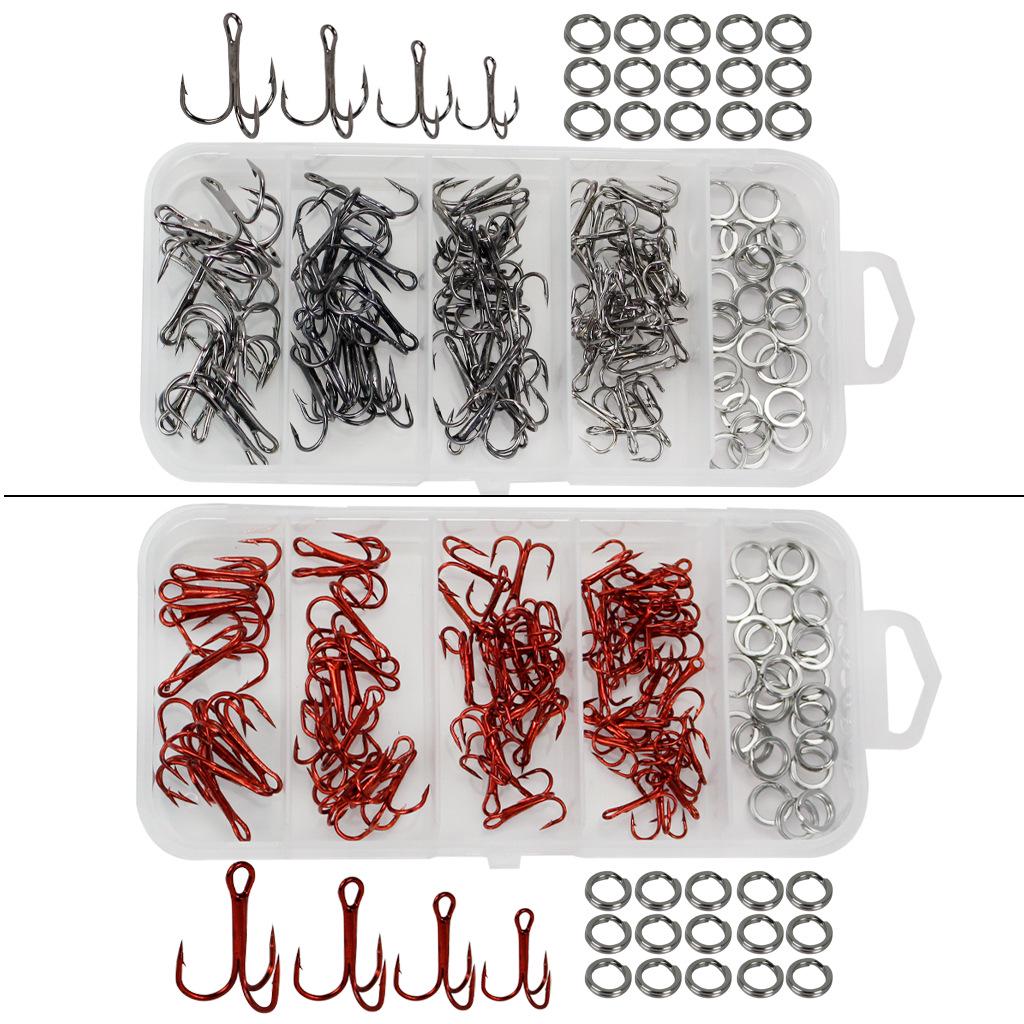 Набор тройных крючков Hunter High Lure: Рыболовные крючки из высокоуглеродистой стали с бородками, двойными кольцами, аксессуары для рыболовной оснастки в коробке. Black Treble Hooks + Double Rings (100 pcs)
Набор тройных крючков Hunter High Lure: Рыболовные крючки из высокоуглеродистой стали с бородками, двойными кольцами, аксессуары для рыболовной оснастки в коробке. Black Treble Hooks + Double Rings (100 pcs)