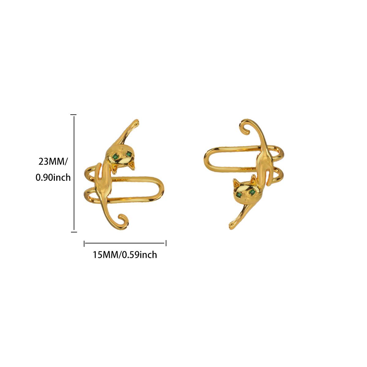 Star Zircon & Cat Kitten Stainless Steel Ear Clip Women Mama 18K Gold-plated Anti Rust Earring Wedding Jewelry accessories Gift
Star Zircon & Cat Kitten Stainless Steel Ear Clip Women Mama 18K Gold-plated Anti Rust Earring Wedding Jewelry accessories Gift