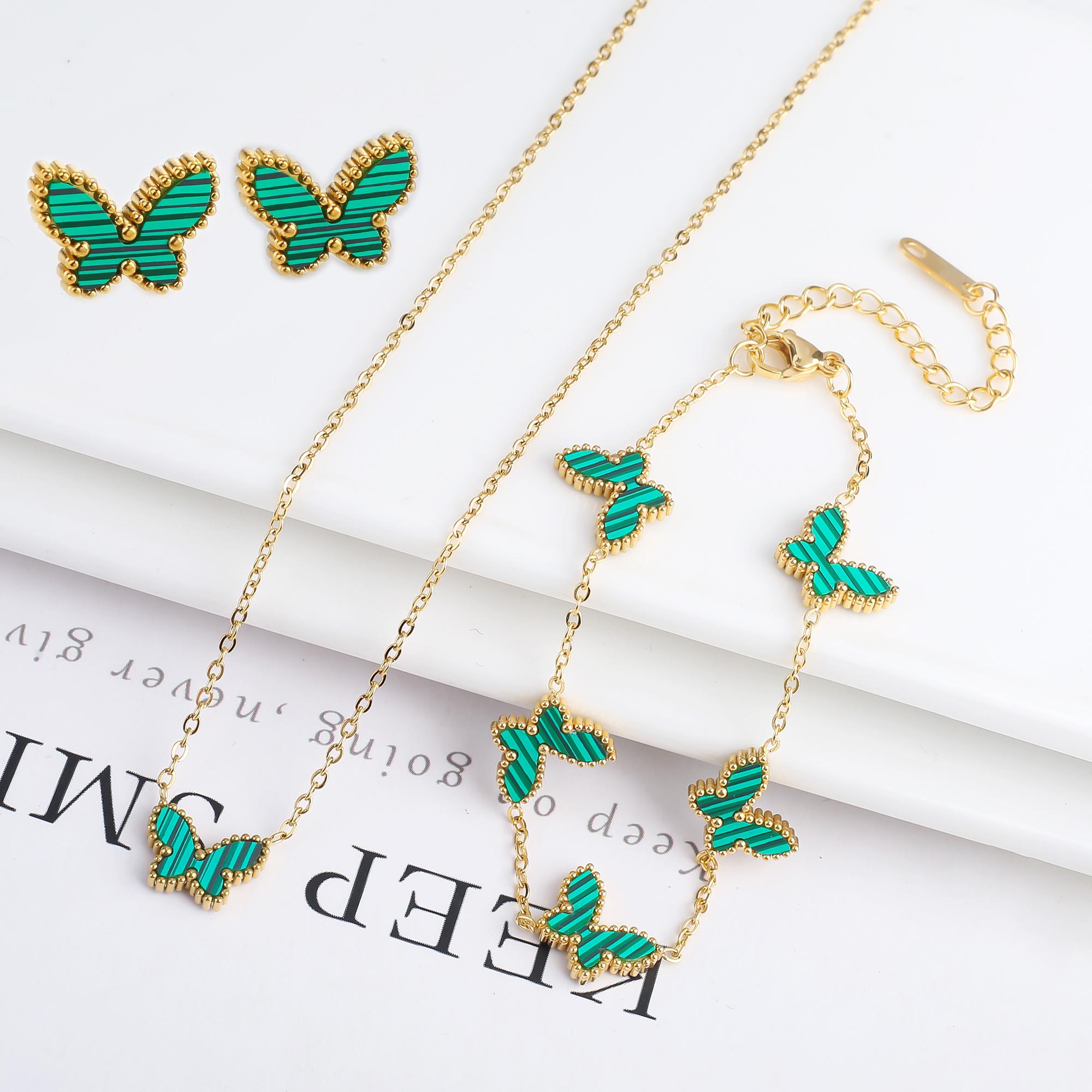 High Quality Gold Plated Stainless Steel Butterfly Insect Bracelet Classic for Women Girls Fashion Party Wedding Jewelry Clover
High Quality Gold Plated Stainless Steel Butterfly Insect Bracelet Classic for Women Girls Fashion Party Wedding Jewelry Clover