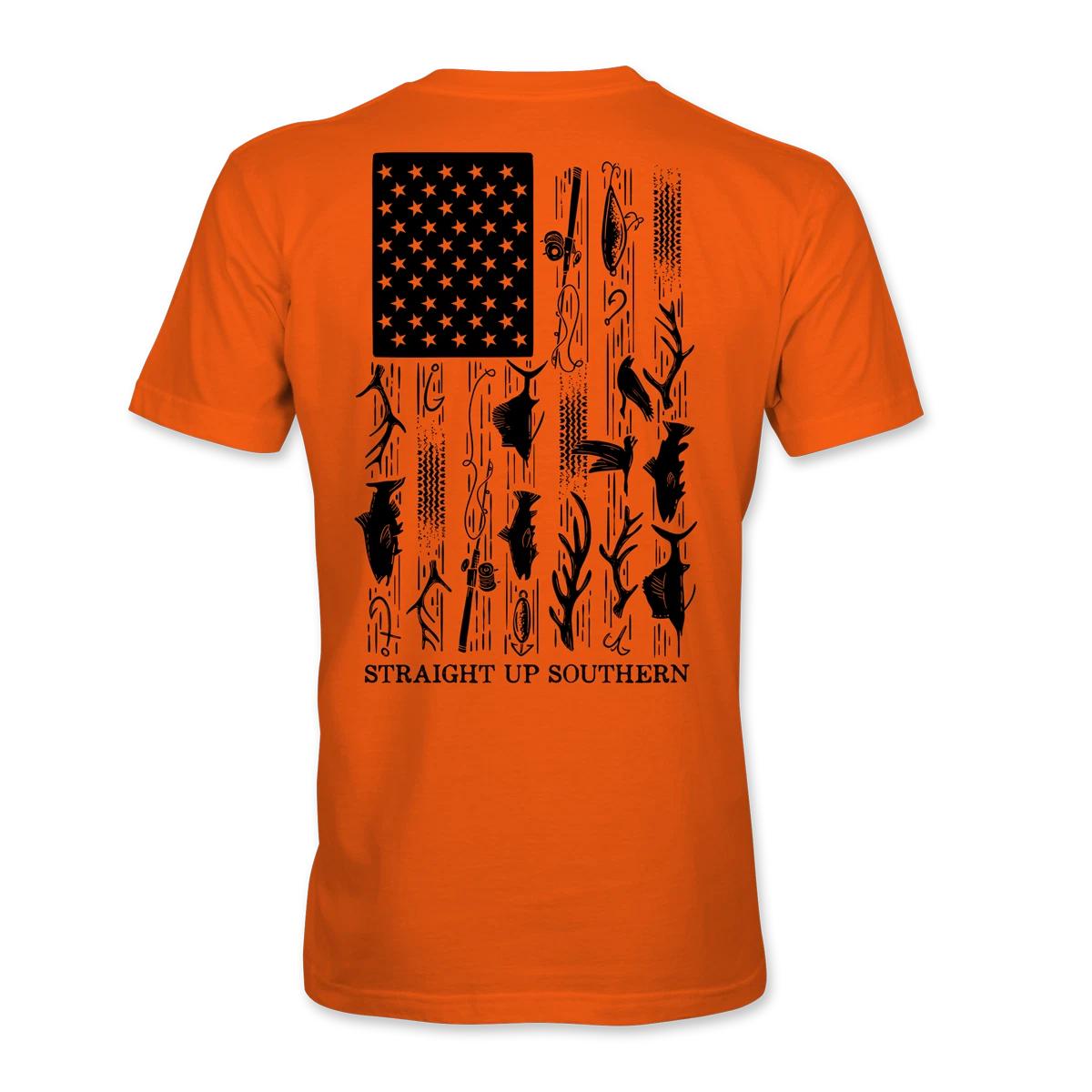 Straight Up Southern Mens Hunting American Flag Short Sleeve T-Shirt-Safety L
Straight Up Southern Mens Hunting American Flag Short Sleeve T-Shirt-Safety L