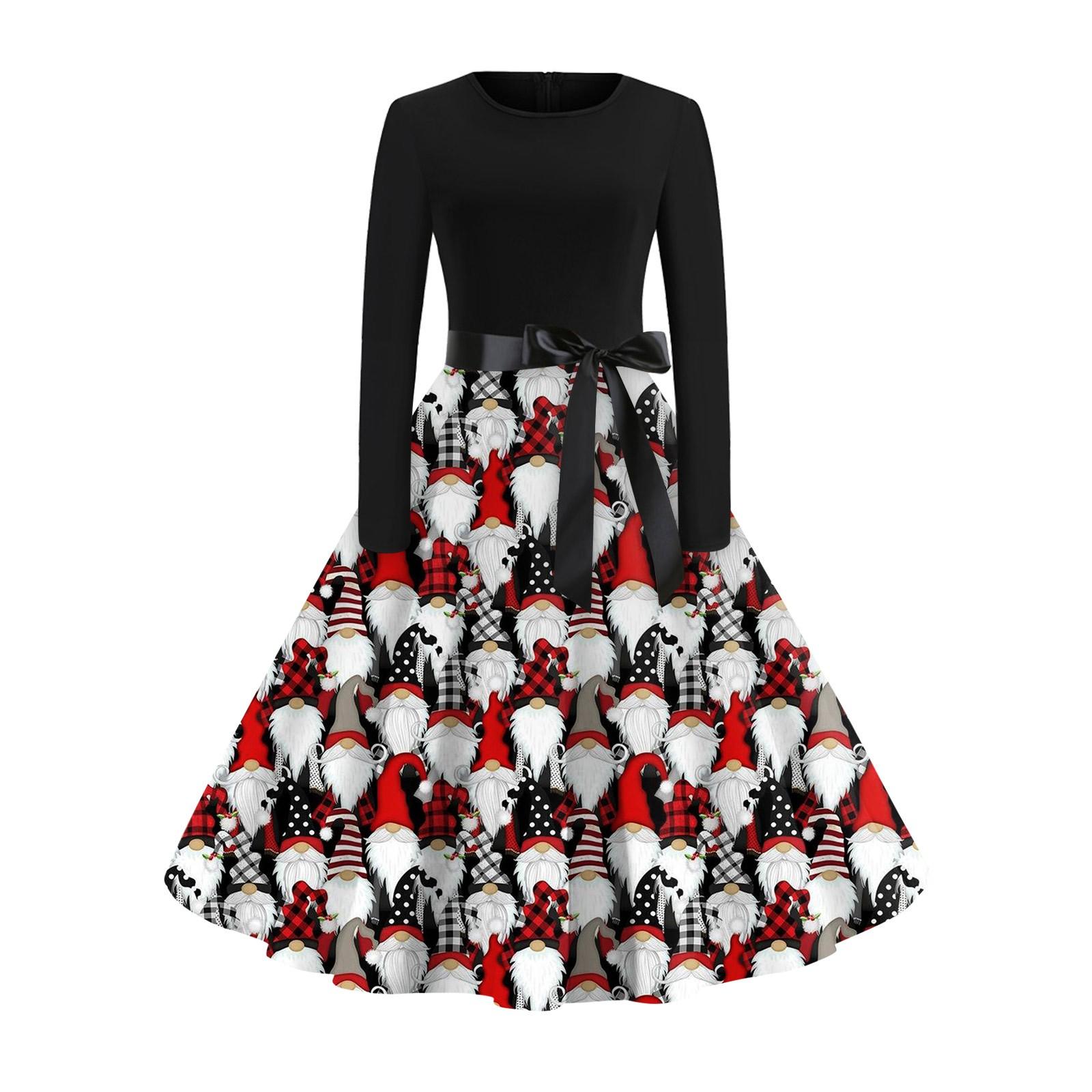 Women s Vintage Dress Long Sleeve Christmas Print Round Neck Swing Dress XL
Women s Vintage Dress Long Sleeve Christmas Print Round Neck Swing Dress XL