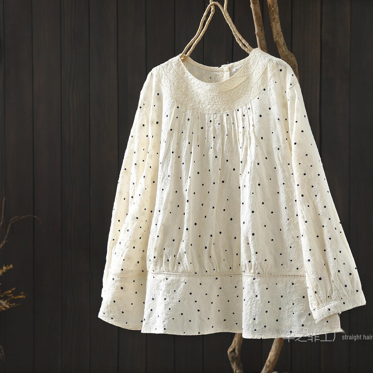 Spring 2026 Women s Polka Dot Embroidered Jacquard Shirt with Back Buttons One Size бежевий
Spring 2026 Women s Polka Dot Embroidered Jacquard Shirt with Back Buttons One Size бежевий
