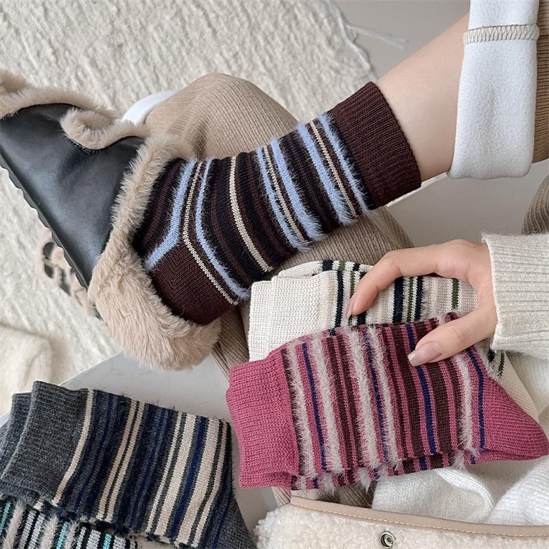 Women S Sock Thick Stripes Contrasting Color Imitation Mink Fluffy Socks Cotton Winter Warm Birkenstocks Stocking A6
Women S Sock Thick Stripes Contrasting Color Imitation Mink Fluffy Socks Cotton Winter Warm Birkenstocks Stocking A6
