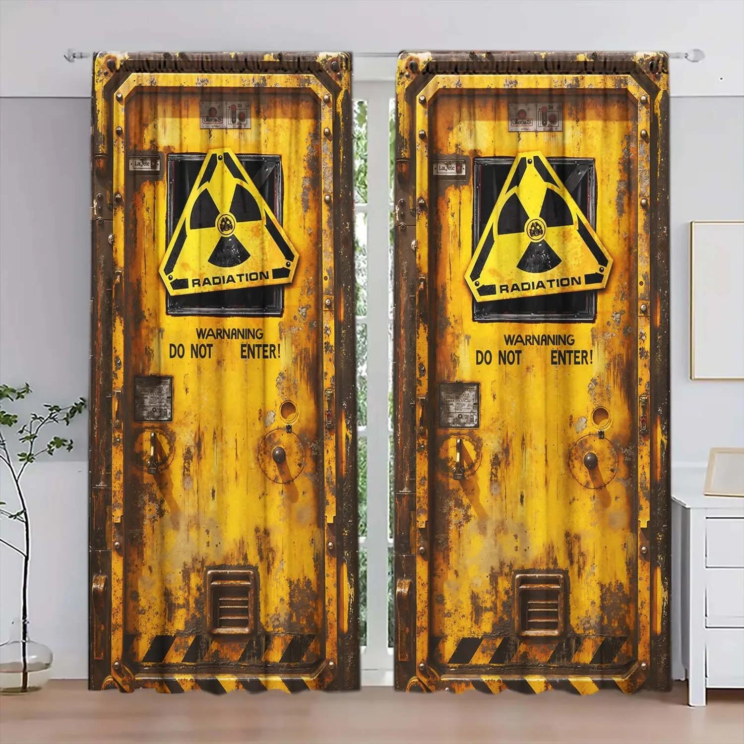 Set Of 2 Industrial Radiation Pattern Curtain Polyester Halloween Window Decor Home Light Blocking Made With Rod Pocket W100*H70(CM)-Hooks&2PCS
Set Of 2 Industrial Radiation Pattern Curtain Polyester Halloween Window Decor Home Light Blocking Made With Rod Pocket W100*H70(CM)-Hooks&2PCS