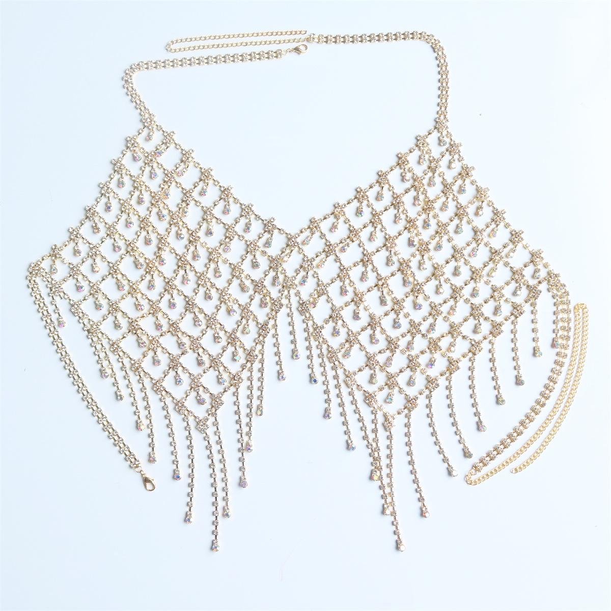 European And American Nightclubs Shiny Rhinestone Chest Chain Fringed Bra Chain, Exquisite Fashion Water Drop Pendant Body Chain Accessories Women
European And American Nightclubs Shiny Rhinestone Chest Chain Fringed Bra Chain, Exquisite Fashion Water Drop Pendant Body Chain Accessories Women