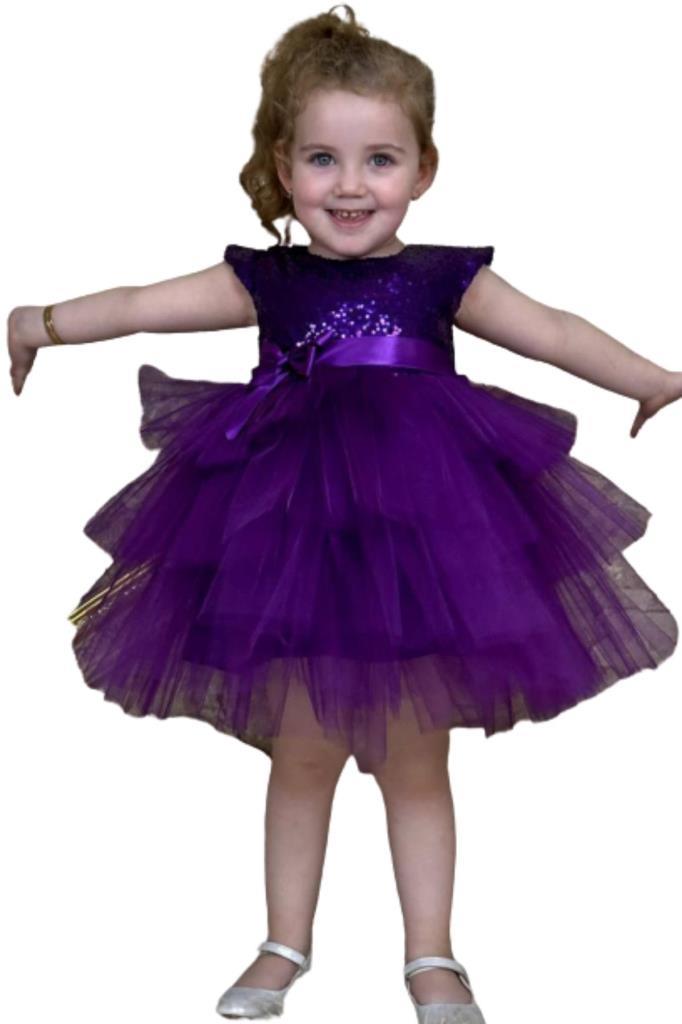 Girls Top Layered Purple Evening Dress 1-4 Years
Girls Top Layered Purple Evening Dress 1-4 Years