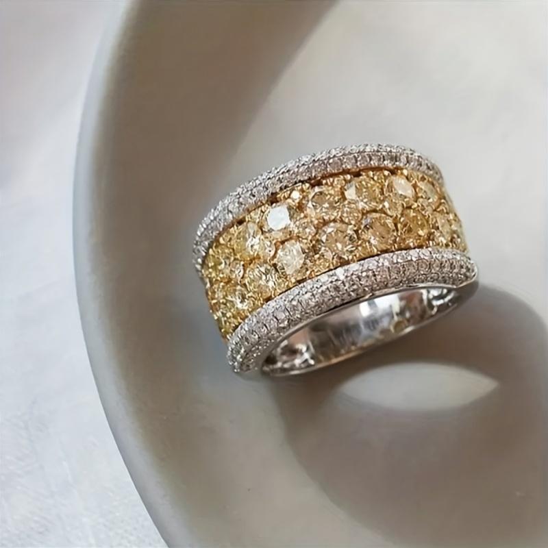 Luxurious Sparkling Zircon Geometric Wide Face Women s Ring, Suitable for Brides, Weddings, Banquets, Zircon Gifts 7
Luxurious Sparkling Zircon Geometric Wide Face Women s Ring, Suitable for Brides, Weddings, Banquets, Zircon Gifts 7