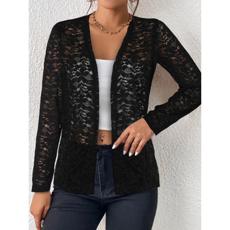 Новый осенний повседневный однотонный универсальный короткий кардиган с длинными рукавами и кружевной вязкой XL чёрный
Новый осенний повседневный однотонный универсальный короткий кардиган с длинными рукавами и кружевной вязкой XL чёрный
