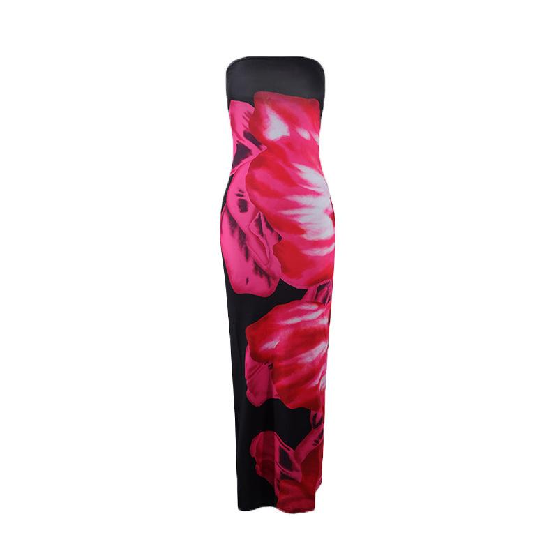 Summer Sexy Figure-hugging Printed Plunging-neck Dress For Women S
Summer Sexy Figure-hugging Printed Plunging-neck Dress For Women S