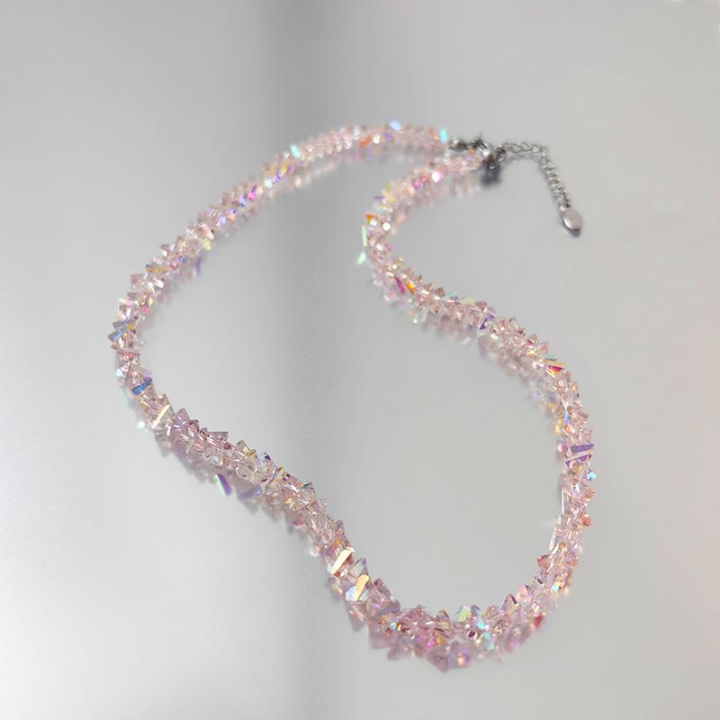 Shiny Transparent Crystal Irregular Beaded Bracelet for Women Korean Mulit-cut Pink Glass Chain on the Hand Jewelry Girls Gifts
Shiny Transparent Crystal Irregular Beaded Bracelet for Women Korean Mulit-cut Pink Glass Chain on the Hand Jewelry Girls Gifts
