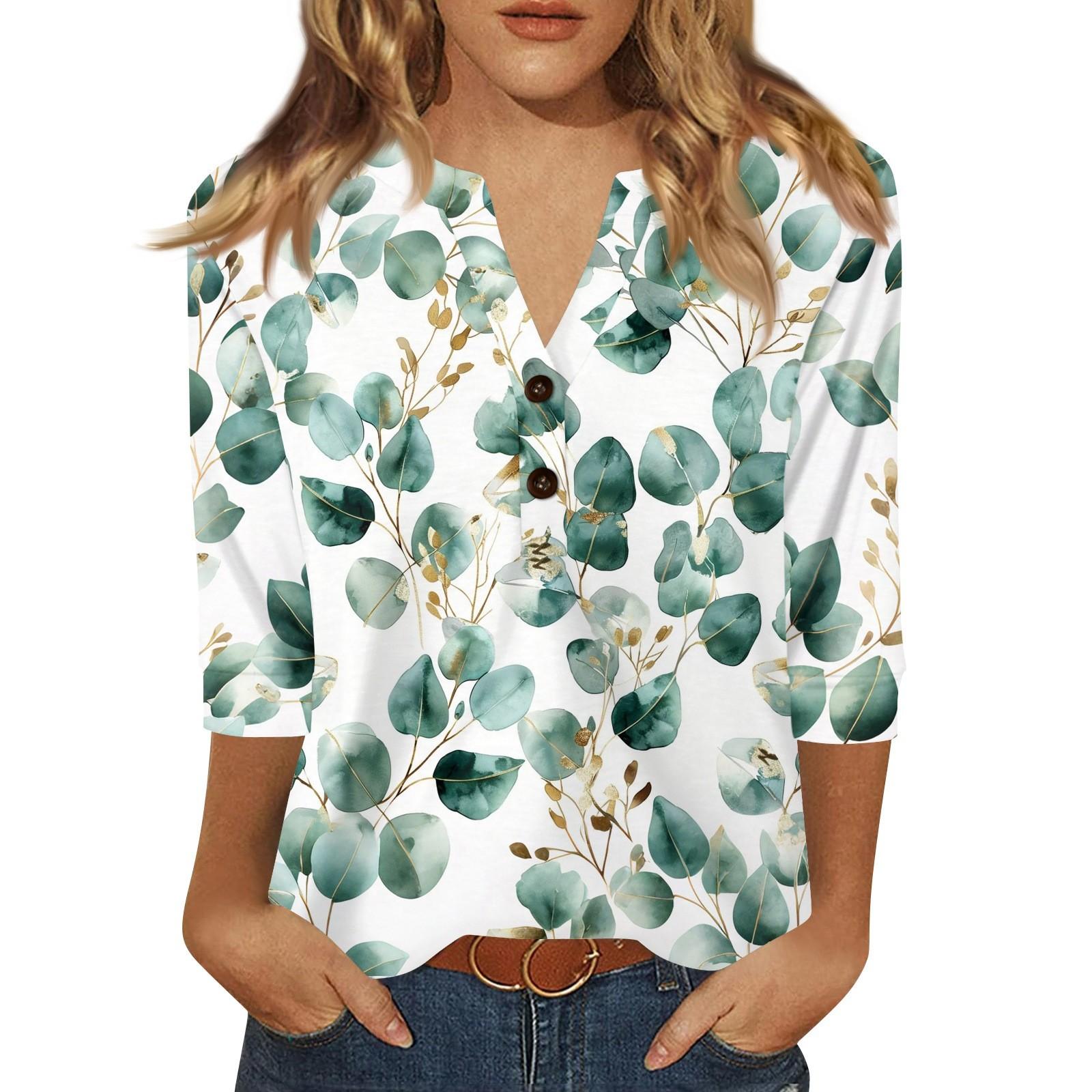 Жен. Футболка С принтом Пуговицы Рукав 3/4 Повседневные Выходные Мода Классический Классический V-образный вырез Обычный Верх XL зелёный
Жен. Футболка С принтом Пуговицы Рукав 3/4 Повседневные Выходные Мода Классический Классический V-образный вырез Обычный Верх XL зелёный