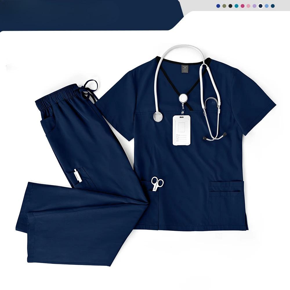 Elastic Breathable Nursing Articles Surgical Uniforms Woman Hospital Clinical Uniform Multicolor Short Sleeved Beauty Salon Wear 2XL темно-синього кольору
Elastic Breathable Nursing Articles Surgical Uniforms Woman Hospital Clinical Uniform Multicolor Short Sleeved Beauty Salon Wear 2XL темно-синього кольору