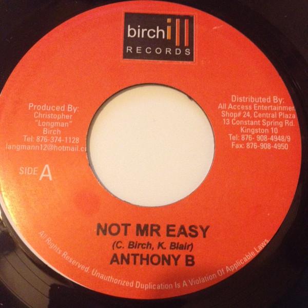 7inch Record ANTHONY B - Not Mr Easy NONE Birchill Record 2006 Jamaica Reggae, Ska & Dub Used
7inch Record ANTHONY B - Not Mr Easy NONE Birchill Record 2006 Jamaica Reggae, Ska & Dub Used