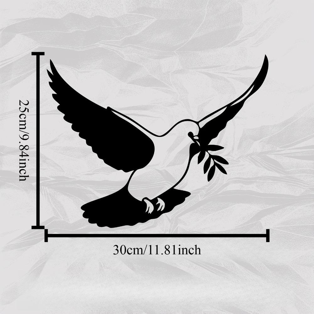Elegant Peace Dove Metal Wall Art, Rust Resistant Iron Sculpture with Branch, Indoor Outdoor Home Decor, Christmas Gift, Wall Mounted 1pc 12in
Elegant Peace Dove Metal Wall Art, Rust Resistant Iron Sculpture with Branch, Indoor Outdoor Home Decor, Christmas Gift, Wall Mounted 1pc 12in