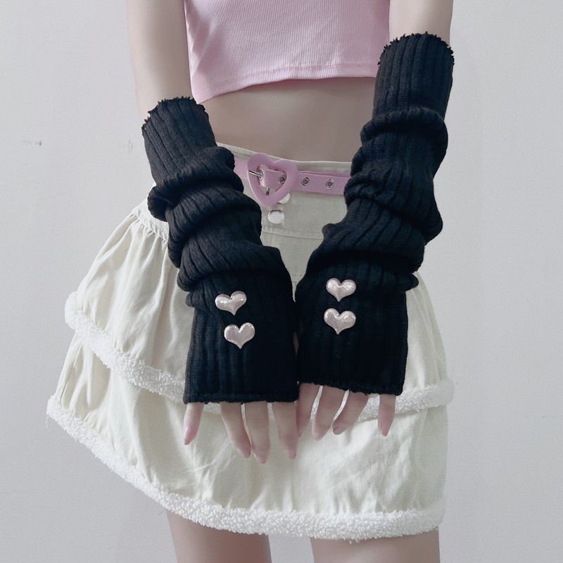 Asian Culture Wear Young Adult Wool Knitting Gloves Oversleeve Japanese Style Y2g Student Cosplay Heattech Arm Sleeve Black Pink Heart One size
Asian Culture Wear Young Adult Wool Knitting Gloves Oversleeve Japanese Style Y2g Student Cosplay Heattech Arm Sleeve Black Pink Heart One size