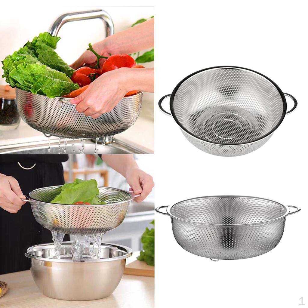 2 шт. Сито из нержавеющей стали с мелкой сеткой, сито для овощей с ручками, кухонное
2 шт. Сито из нержавеющей стали с мелкой сеткой, сито для овощей с ручками, кухонное