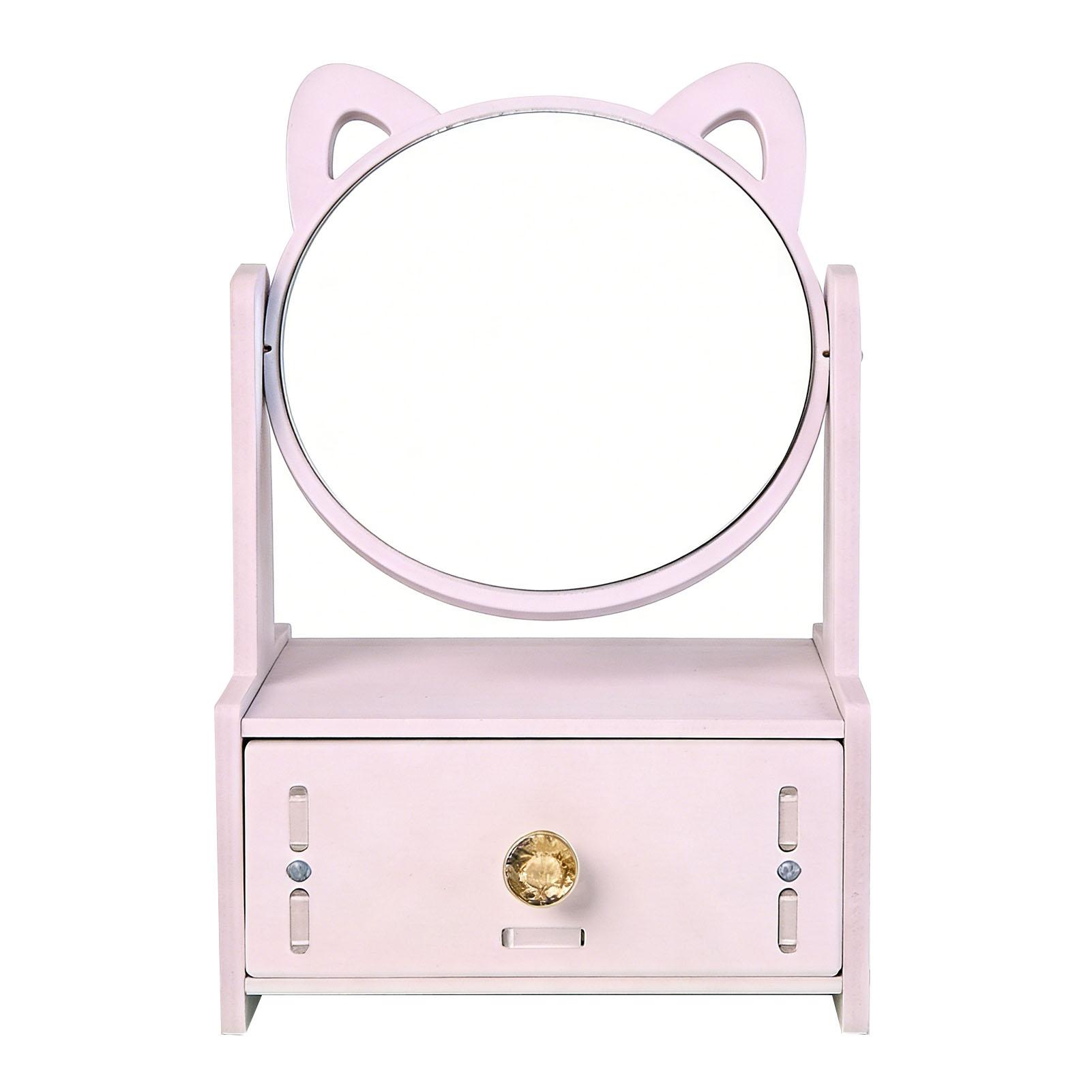 Makeup Mirror with Drawer Round Cosmetic Mirror Jewelry Organizer Multifunctional Storage for Vanity Countertop Single
Makeup Mirror with Drawer Round Cosmetic Mirror Jewelry Organizer Multifunctional Storage for Vanity Countertop Single