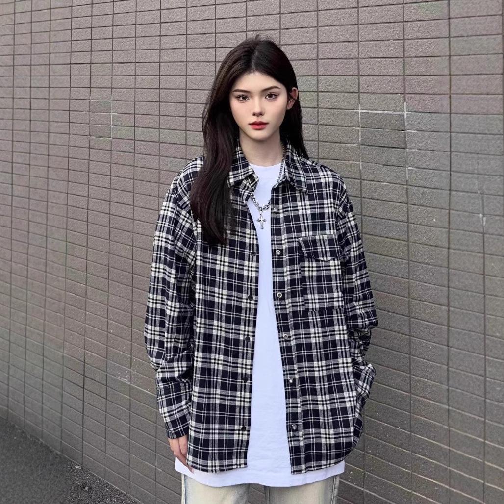 Унисекс Рубашка с длинным рукавом в клетку в стиле ретро - Черно-белая Универсальная Трендовая Куртка Medium чёрный
Унисекс Рубашка с длинным рукавом в клетку в стиле ретро - Черно-белая Универсальная Трендовая Куртка Medium чёрный