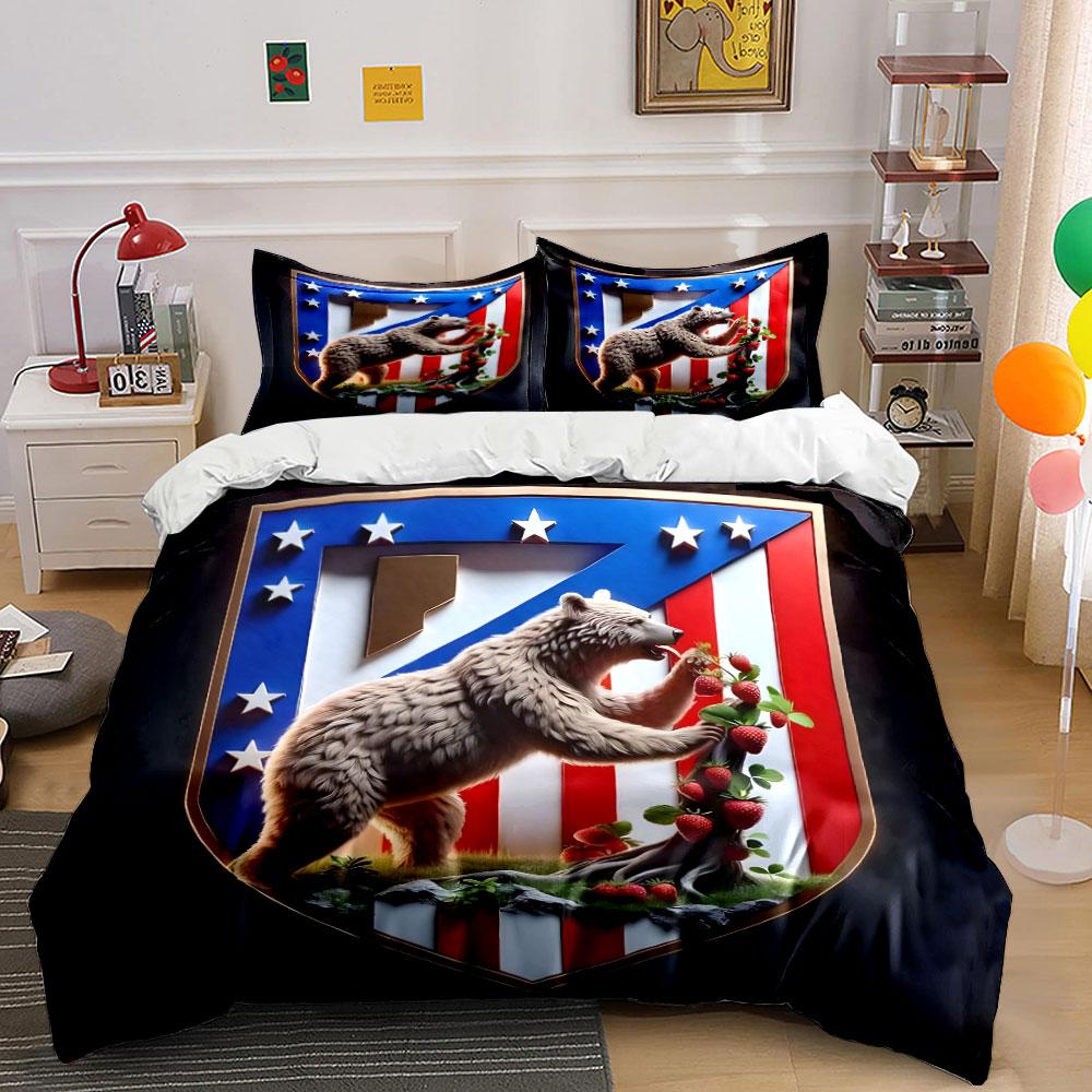 Bear with strawberries emblem. Bedding sets Duvet cover sets Duvet covers Pillowcases(1 * Duvet Cover 2 * Pillowcases without duvet insert) 135x200cm
Bear with strawberries emblem. Bedding sets Duvet cover sets Duvet covers Pillowcases(1 * Duvet Cover 2 * Pillowcases without duvet insert) 135x200cm