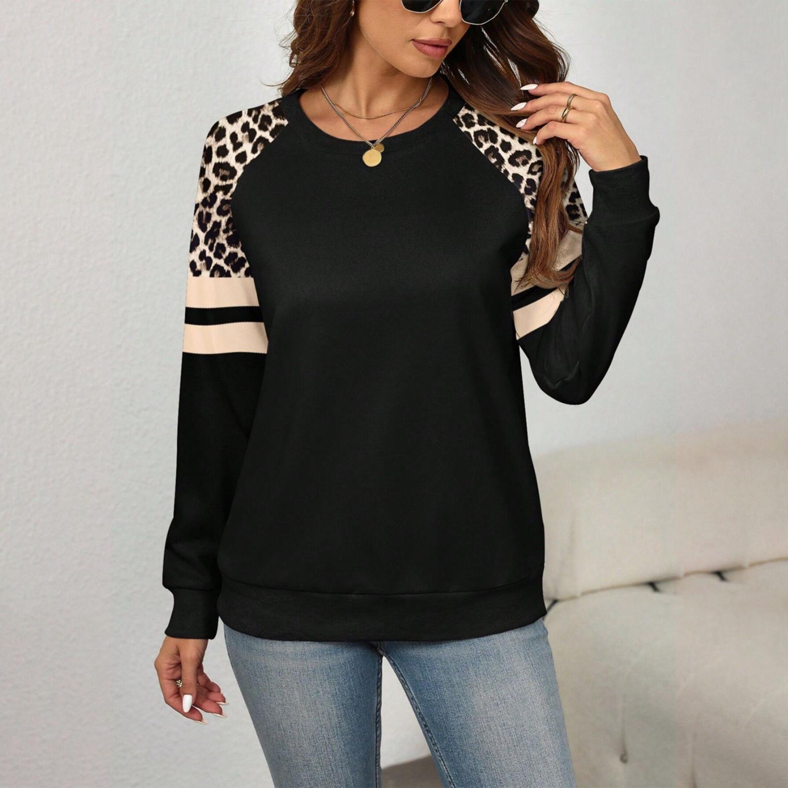 Women s Round Neck Leopard Print Elegant Work Sweatshirt Top XXL чорний
Women s Round Neck Leopard Print Elegant Work Sweatshirt Top XXL чорний