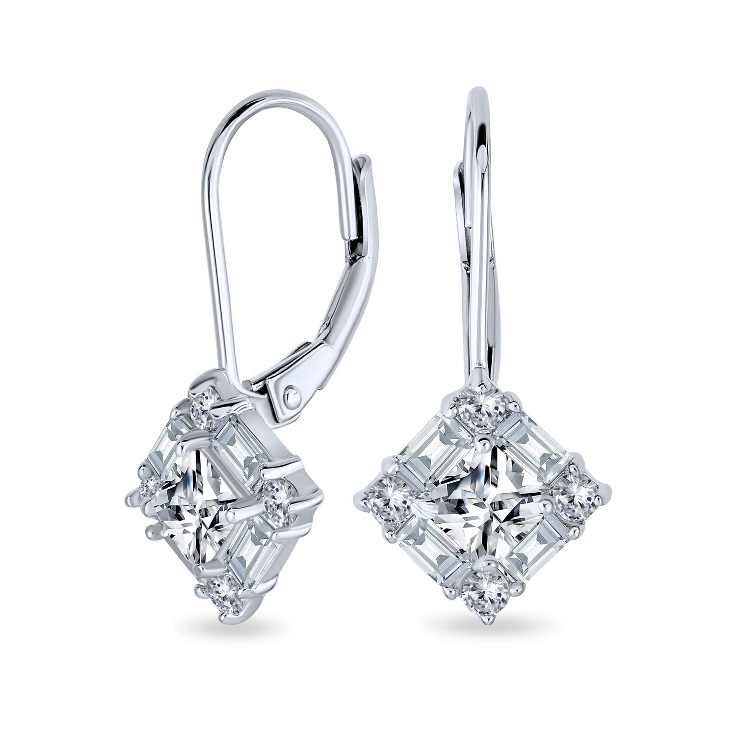 Bridal Deco Style Cubic Zirconia CZ Baguette Lever Backdrop Earrings For Women Prom Sterling Silver .925
Bridal Deco Style Cubic Zirconia CZ Baguette Lever Backdrop Earrings For Women Prom Sterling Silver .925