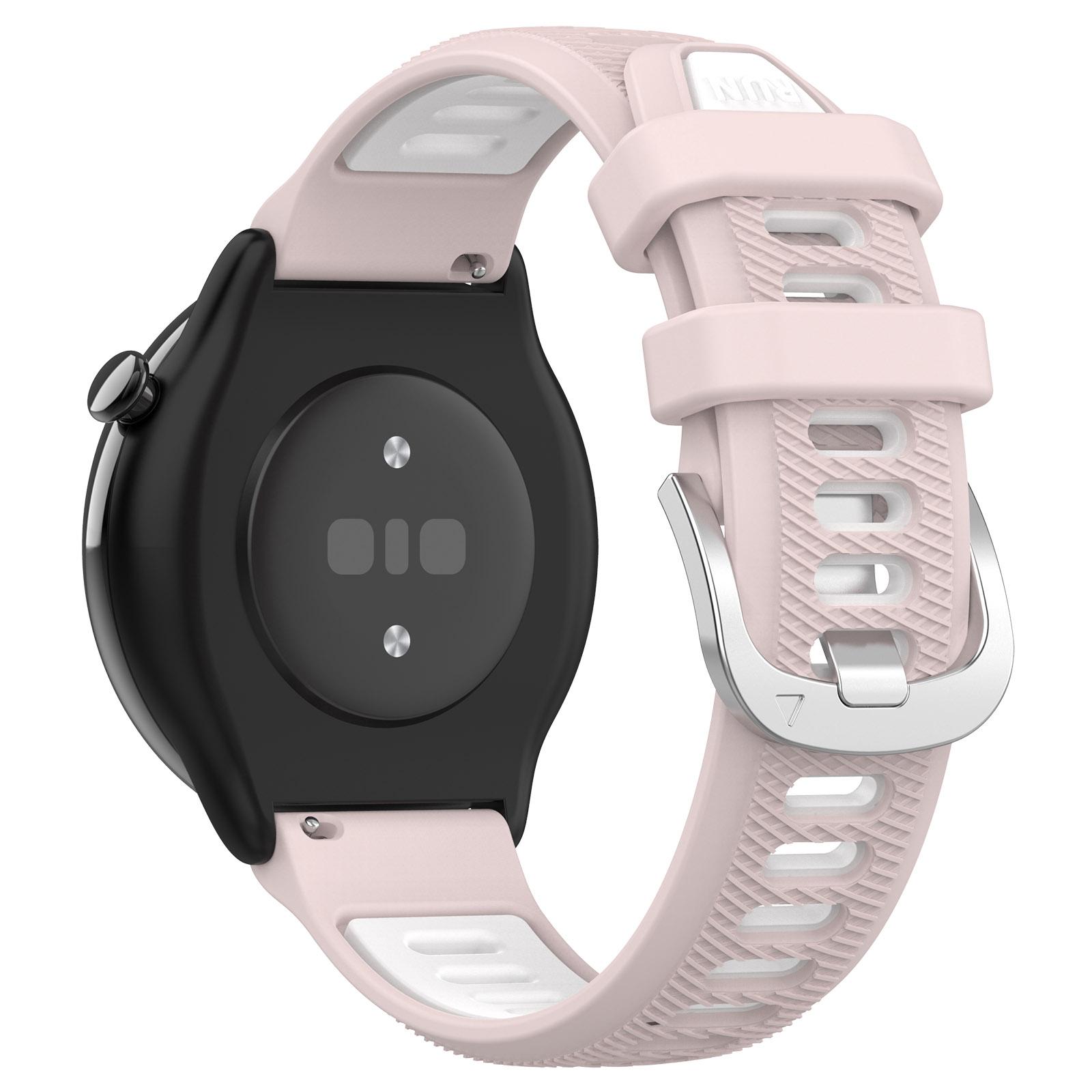 Silicone Watch Bands for Garmin Forerunner 265S/255S/Venu 2S,18mm Cross Stripe Dual-color Waterproof Strap Pink White
Silicone Watch Bands for Garmin Forerunner 265S/255S/Venu 2S,18mm Cross Stripe Dual-color Waterproof Strap Pink White