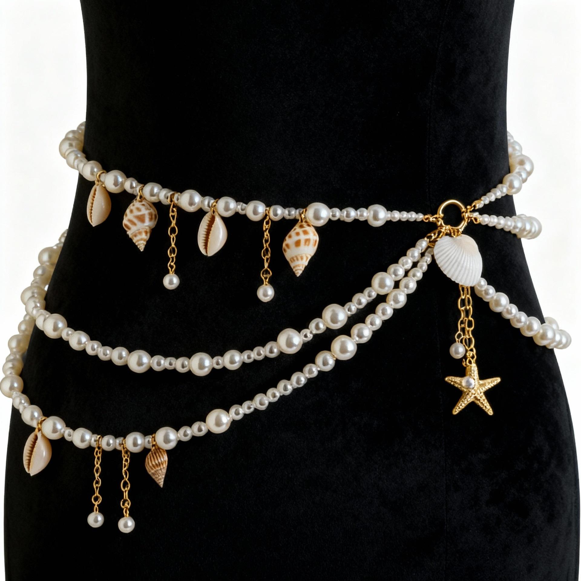 Sexy Imitation Pearl Chest Chain For Women Fashion Net-like Starfish Shell Conch Tassel Bra Chain Beach Bikini Body Jewelry
Sexy Imitation Pearl Chest Chain For Women Fashion Net-like Starfish Shell Conch Tassel Bra Chain Beach Bikini Body Jewelry