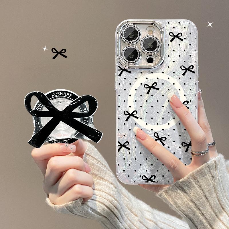 Black Bow Bracket Suitable for Apple 16 Feather Yarn Magnetic Suction Mobile Phone Case 15promax Light Luxury 14 High-end Sense 13 iPhone 11 Pro Max
Black Bow Bracket Suitable for Apple 16 Feather Yarn Magnetic Suction Mobile Phone Case 15promax Light Luxury 14 High-end Sense 13 iPhone 11 Pro Max