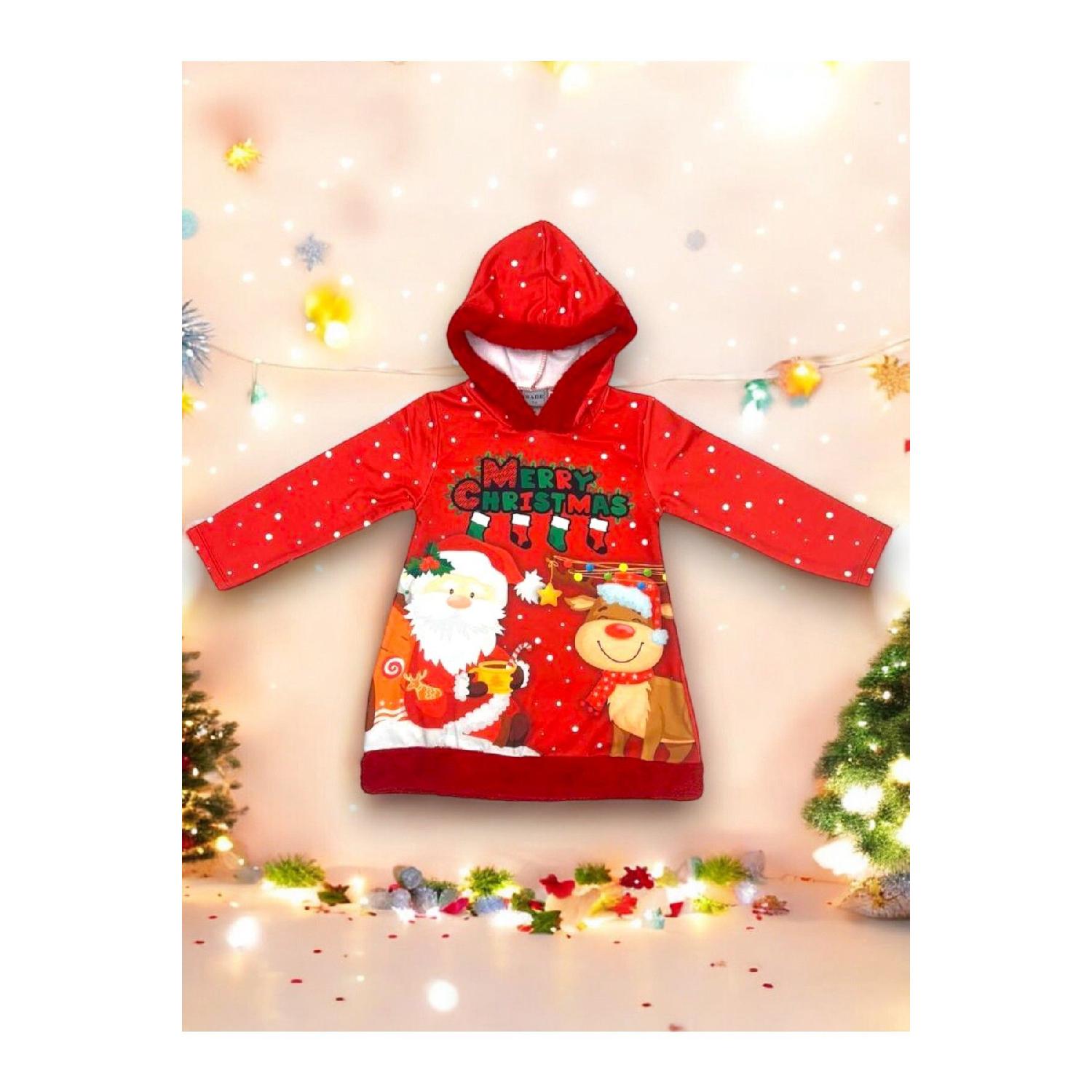 New Year Winter Santa Claus Concept Girl s Plush Detailed Hooded Cotton Dress 24-36 Ay
New Year Winter Santa Claus Concept Girl s Plush Detailed Hooded Cotton Dress 24-36 Ay