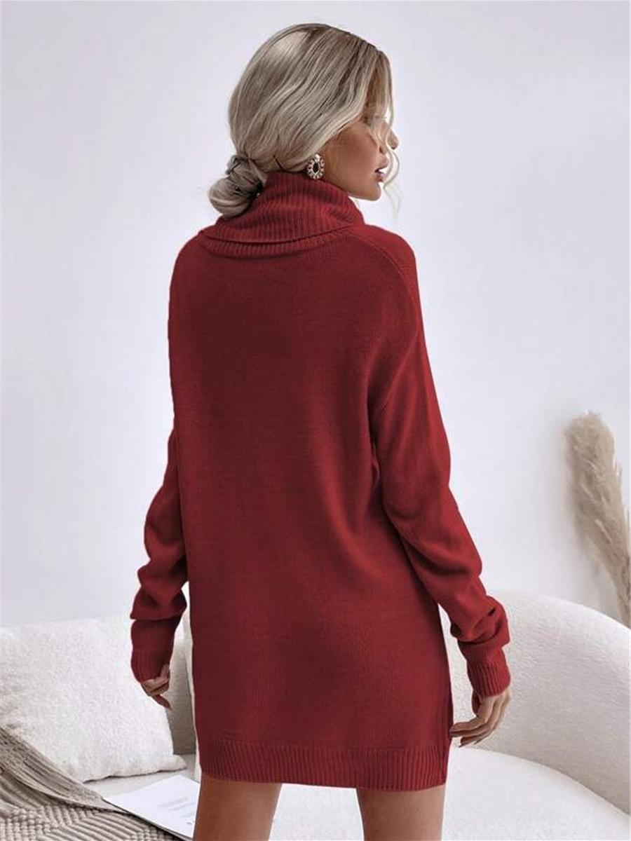 Autumn Winter New Solid Loose High Neck Knit Sweater Dress XL червоний
Autumn Winter New Solid Loose High Neck Knit Sweater Dress XL червоний