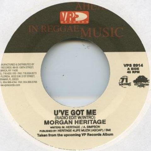 7inch Record MORGAN HERITAGE - U ve Got Me VPS8914 VP 2004 US Reggae, Ska & Dub Used
7inch Record MORGAN HERITAGE - U ve Got Me VPS8914 VP 2004 US Reggae, Ska & Dub Used
