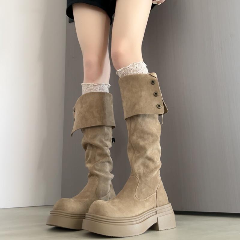 Замшевые ботинки с круглым носком, два варианта носки, плиссированные, женские, новые, осень-зима 2025, на толстой подошве, женские ботфорты до колена, стройнящие и высокие 39 хаки
Замшевые ботинки с круглым носком, два варианта носки, плиссированные, женские, новые, осень-зима 2025, на толстой подошве, женские ботфорты до колена, стройнящие и высокие 39 хаки