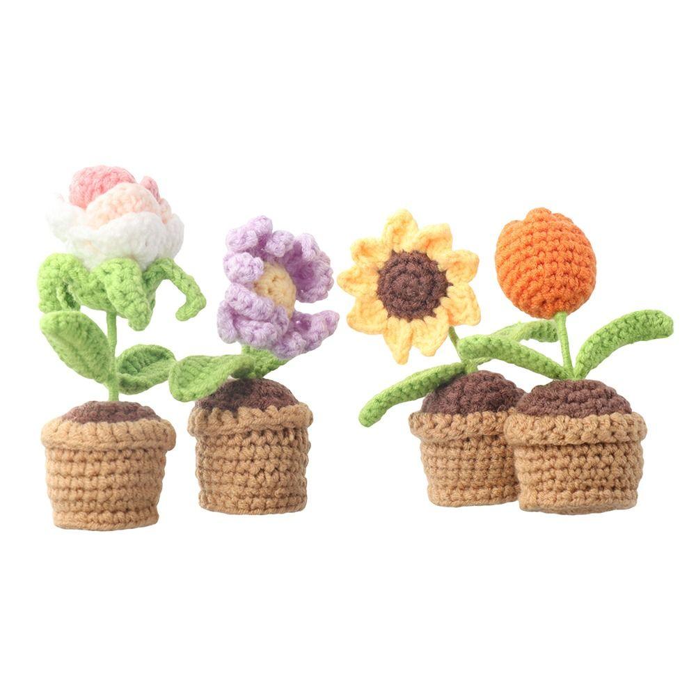 4Pcs Handmade-Finished Decor Daisy Rose Knitted Decoration Home Decor Flower Decor Car Decoration
4Pcs Handmade-Finished Decor Daisy Rose Knitted Decoration Home Decor Flower Decor Car Decoration