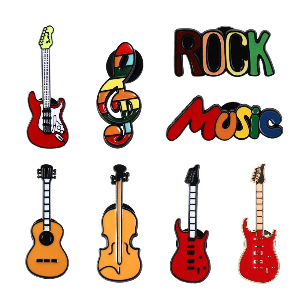 Musical Instrument Rock Bag Pins Electric Guitar Violin Pin Creative Guitar Pins Unisex musical note
Musical Instrument Rock Bag Pins Electric Guitar Violin Pin Creative Guitar Pins Unisex musical note