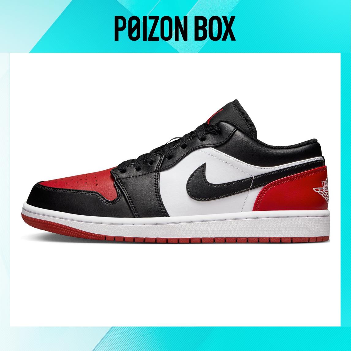 кроссовки Jordan 1 Low Bred Toe 2.0 553558-161