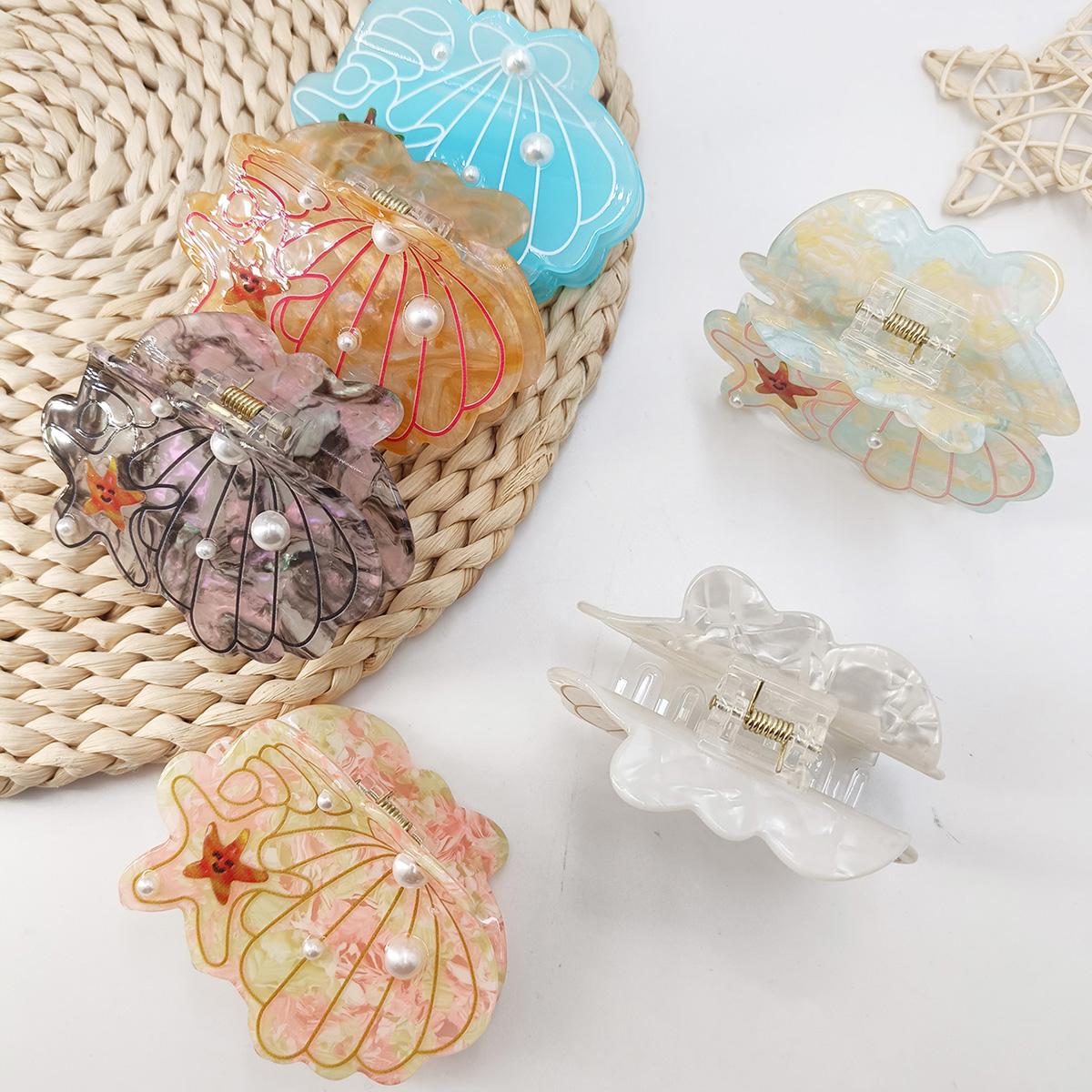 Ocean Series Pearl Shell Hairpin Grab Clip Personalized Creative Shark Clip Back Head Disc Hair Grab Hair Accessories
Ocean Series Pearl Shell Hairpin Grab Clip Personalized Creative Shark Clip Back Head Disc Hair Grab Hair Accessories