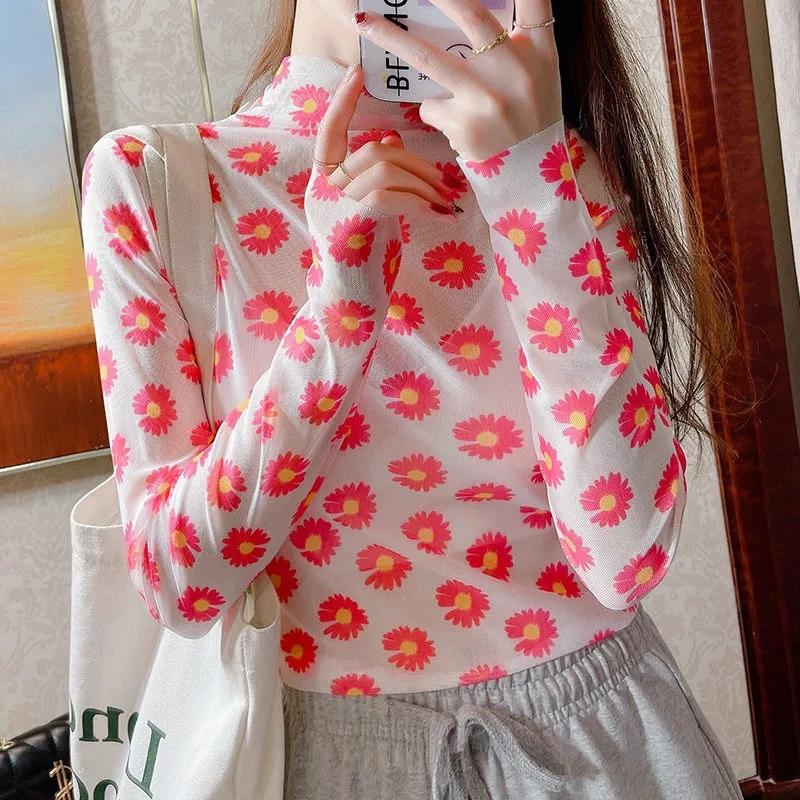 Женская рубашка с солнцезащитным кремом, весенне-летний топ с высоким воротом, базовые топы из тонкого ледяного шелка, сетчатая футболка с длинными рукавами и морщинистой хризантемой
Женская рубашка с солнцезащитным кремом, весенне-летний топ с высоким воротом, базовые топы из тонкого ледяного шелка, сетчатая футболка с длинными рукавами и морщинистой хризантемой