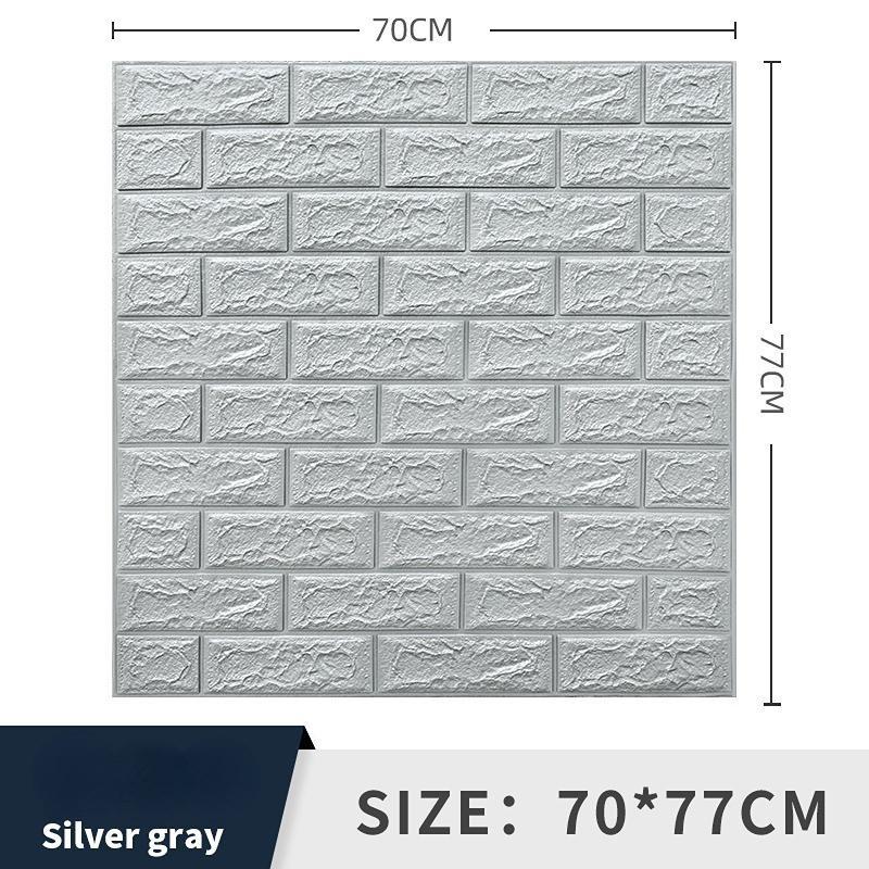 10 шт. 3D обои из пенополиэтилена «сделай сам», наклейки на стену, украшение дома, украшение стены, тисненая каменная кладка, украшение для гостиной, спальни серый