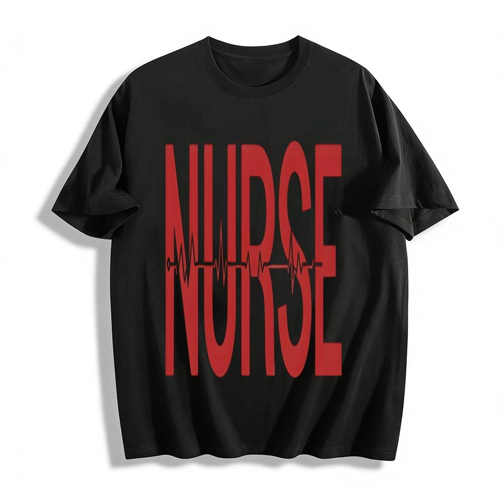 Nurse ECG Print Casual Top Pure cotton T-shirt XXS
Nurse ECG Print Casual Top Pure cotton T-shirt XXS