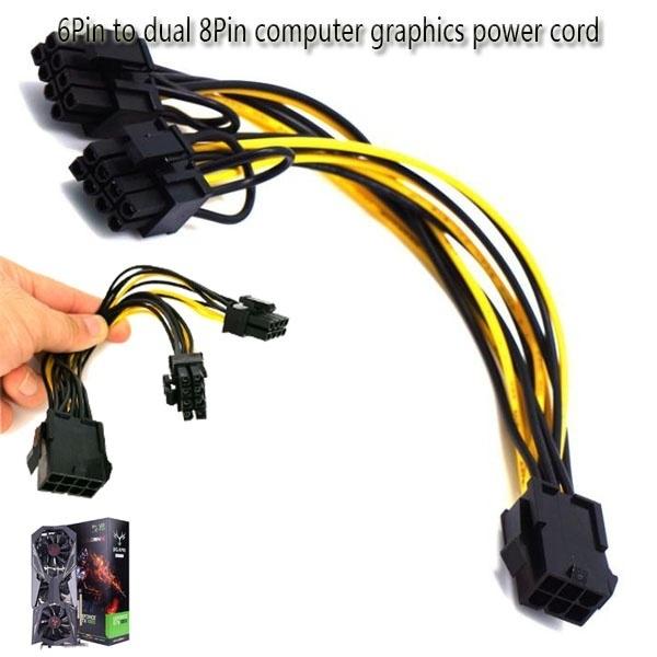 6Pin To Double 8pin Computer Graphics Power Cord 6P To 6+2 Power Supply Line One Second Extension 1 pc
6Pin To Double 8pin Computer Graphics Power Cord 6P To 6+2 Power Supply Line One Second Extension 1 pc