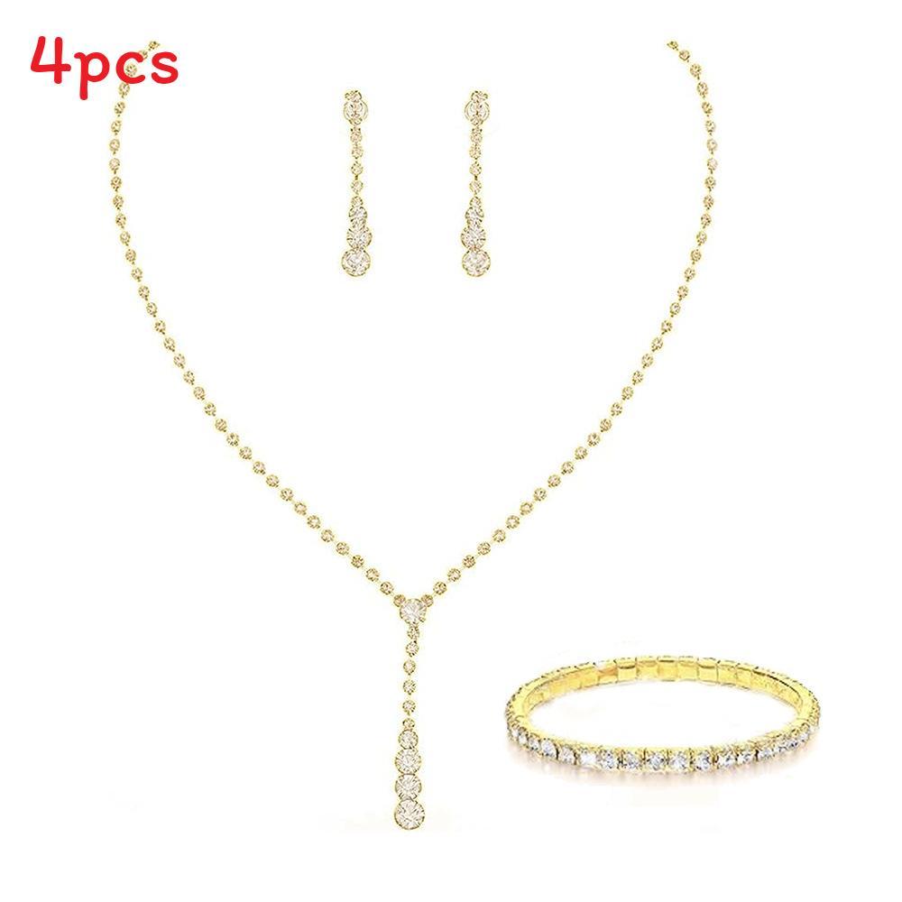 Elegant Silver Alloy Bridal Necklace Earrings Bracelet Set With Geometric Design For Wedding Party Style 4
Elegant Silver Alloy Bridal Necklace Earrings Bracelet Set With Geometric Design For Wedding Party Style 4