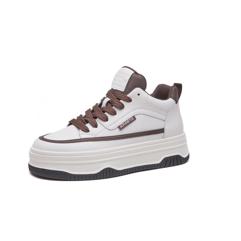 Leather women s autumn new versatile thick baseplate shoes sports and leisure shoes breathable high-top shoes 40 темно-коричневого кольору
Leather women s autumn new versatile thick baseplate shoes sports and leisure shoes breathable high-top shoes 40 темно-коричневого кольору