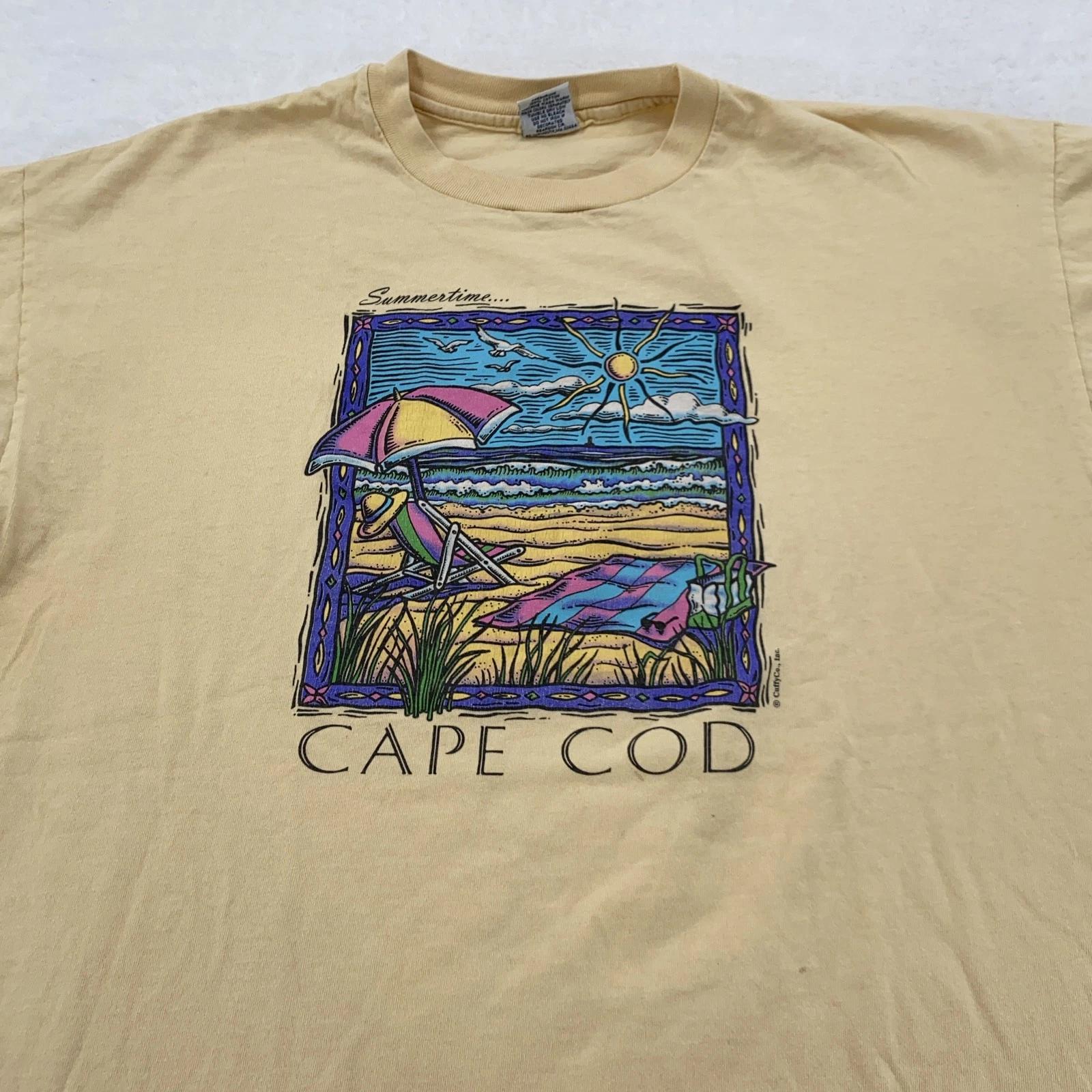 Vintage Cuffy s Cape Cod Shirt Mens XL/2XL Beach Graphic Summertime 90s Tee 2XL
Vintage Cuffy s Cape Cod Shirt Mens XL/2XL Beach Graphic Summertime 90s Tee 2XL