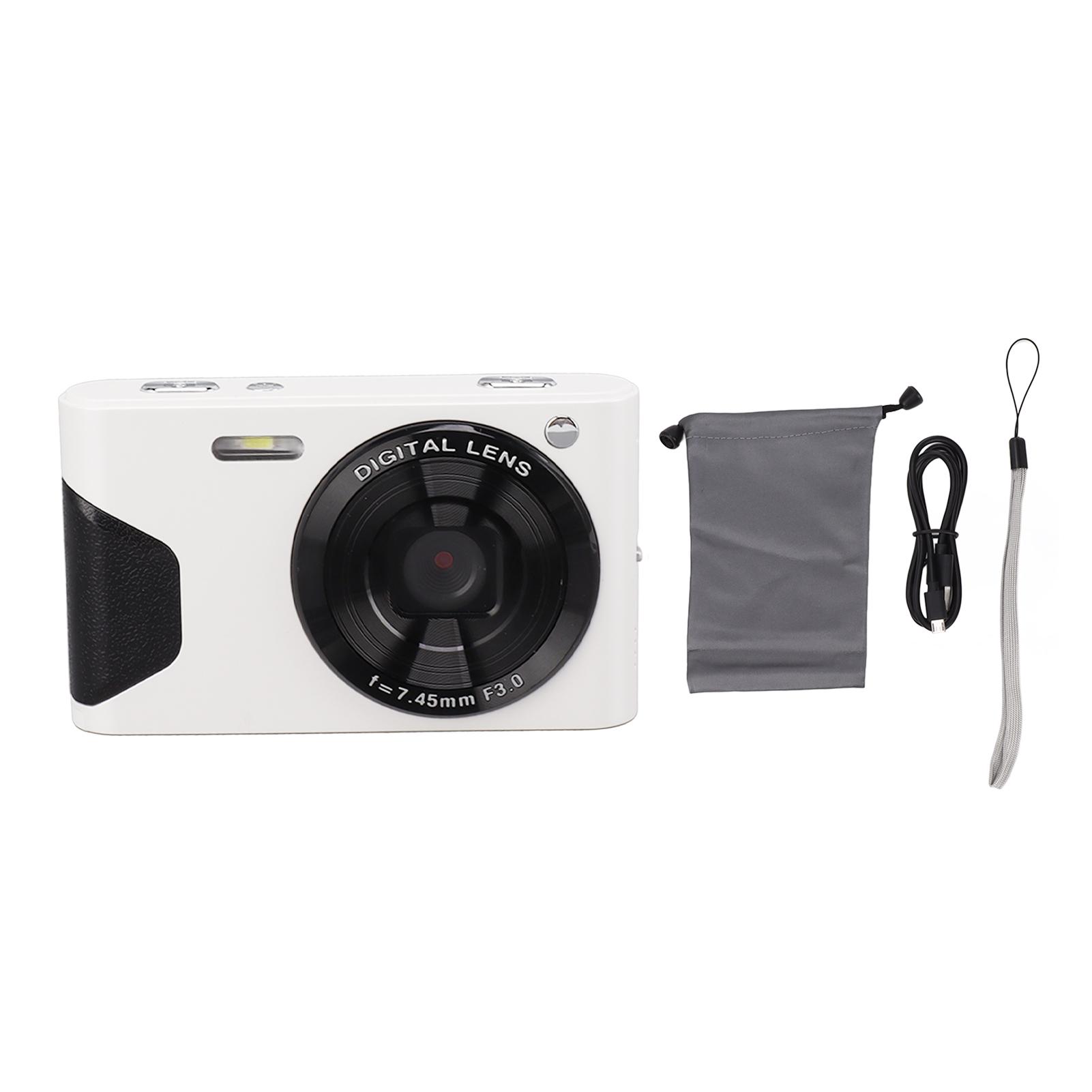 Compact Digital Camera 30MP 1080P HD Smart Pocket Digital Camera 2.8 Inch IPS Screen 8X Zoom білий
Compact Digital Camera 30MP 1080P HD Smart Pocket Digital Camera 2.8 Inch IPS Screen 8X Zoom білий