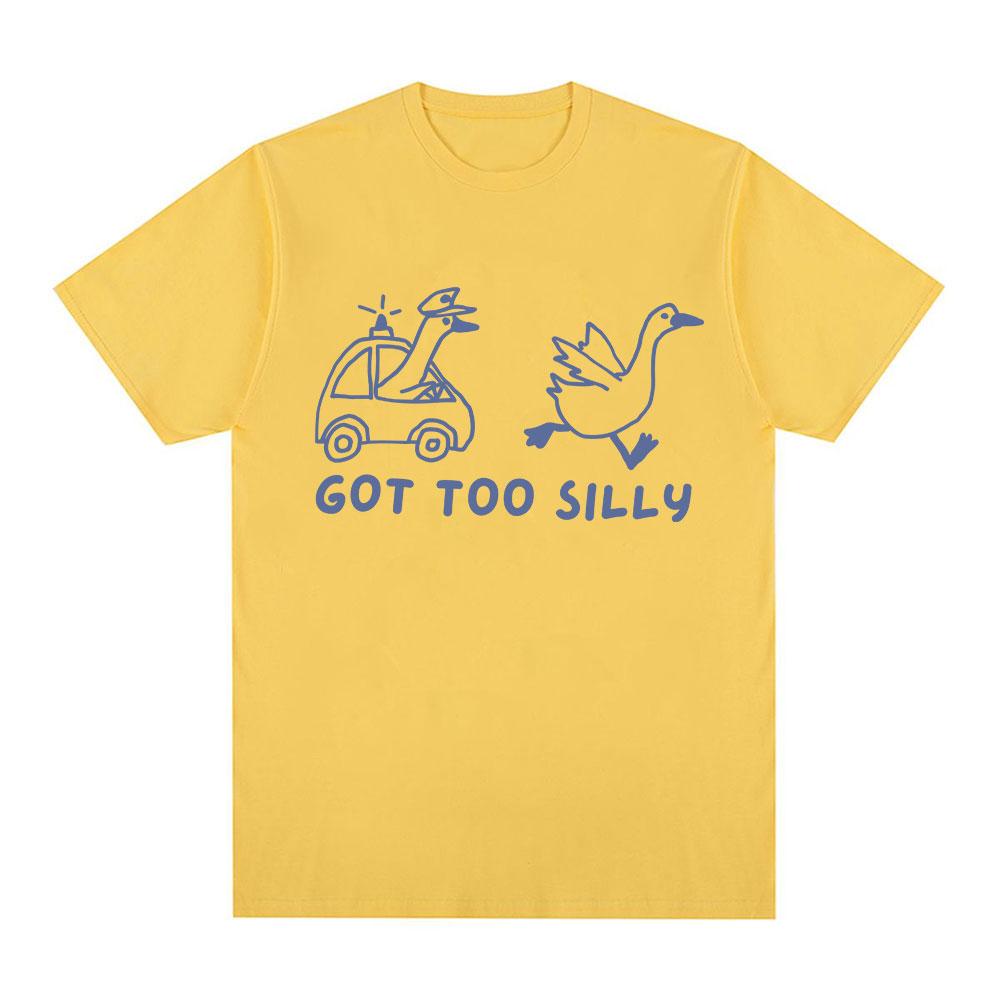 Надпись «Got Too Silly Goose Funny Meme» на футболках для мужчин и женщин, повседневные хлопковые футболки, модные винтажные футболки оверсайз с коротким рукавом XXXL жёлтый
Надпись «Got Too Silly Goose Funny Meme» на футболках для мужчин и женщин, повседневные хлопковые футболки, модные винтажные футболки оверсайз с коротким рукавом XXXL жёлтый