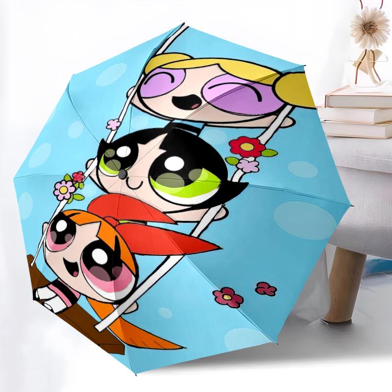 1pc The Powerpuff Girls pattern Umbrella Portable Folding Umbrella Iron Frame Hole Bone Structure Outdoor Home Umbrella
1pc The Powerpuff Girls pattern Umbrella Portable Folding Umbrella Iron Frame Hole Bone Structure Outdoor Home Umbrella