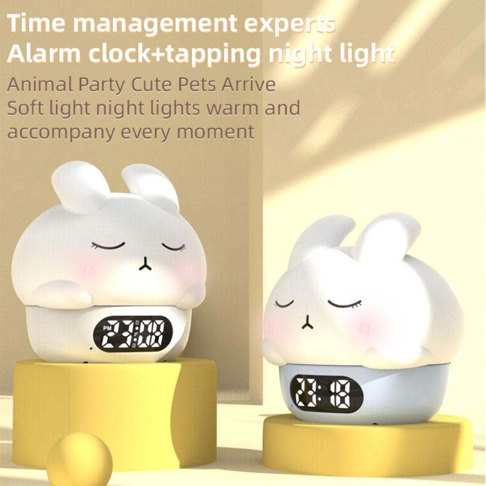 Temperature Display Color-Changing Rabbit Lamp Timer Electronic Desk Clock Girls/Boys синій
Temperature Display Color-Changing Rabbit Lamp Timer Electronic Desk Clock Girls/Boys синій
