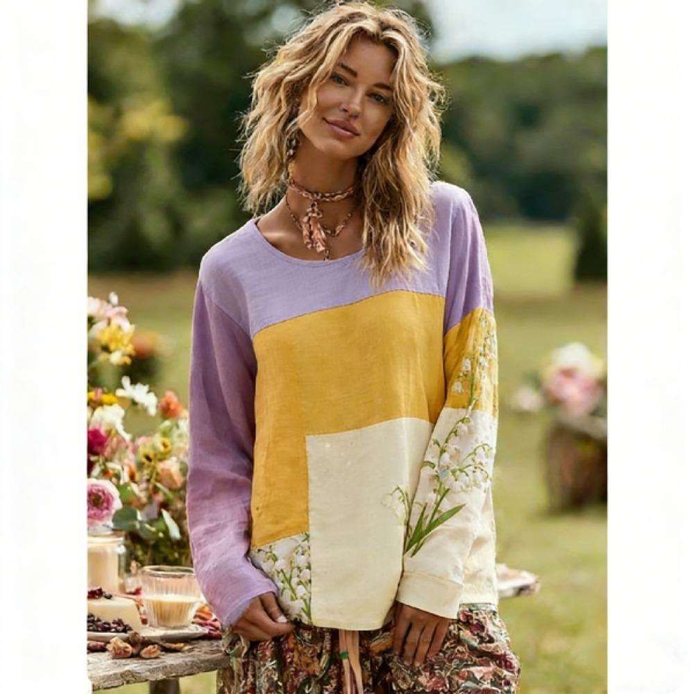 Spring Europe America Fashion Women s T-shirt Pullover Bohe Style Women Long Sleeve T-shirt Outdoor Casual Tees Top S
Spring Europe America Fashion Women s T-shirt Pullover Bohe Style Women Long Sleeve T-shirt Outdoor Casual Tees Top S